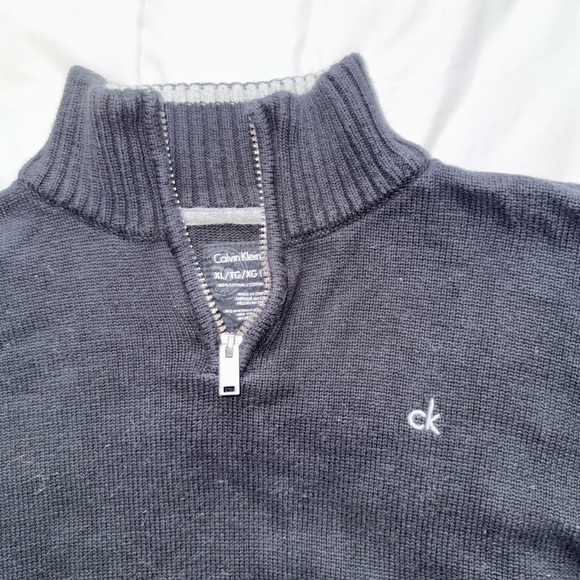 Calvin Klein Jeans Men's Black Zip-Up Sweater Size XL - Picture 3 of 4